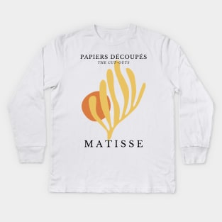Matisse Inspired Cut Outs Terra Cotta Henri Matisse Style Kids Long Sleeve T-Shirt